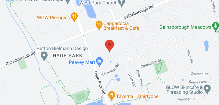 map of 1503 HYDE PARK RD